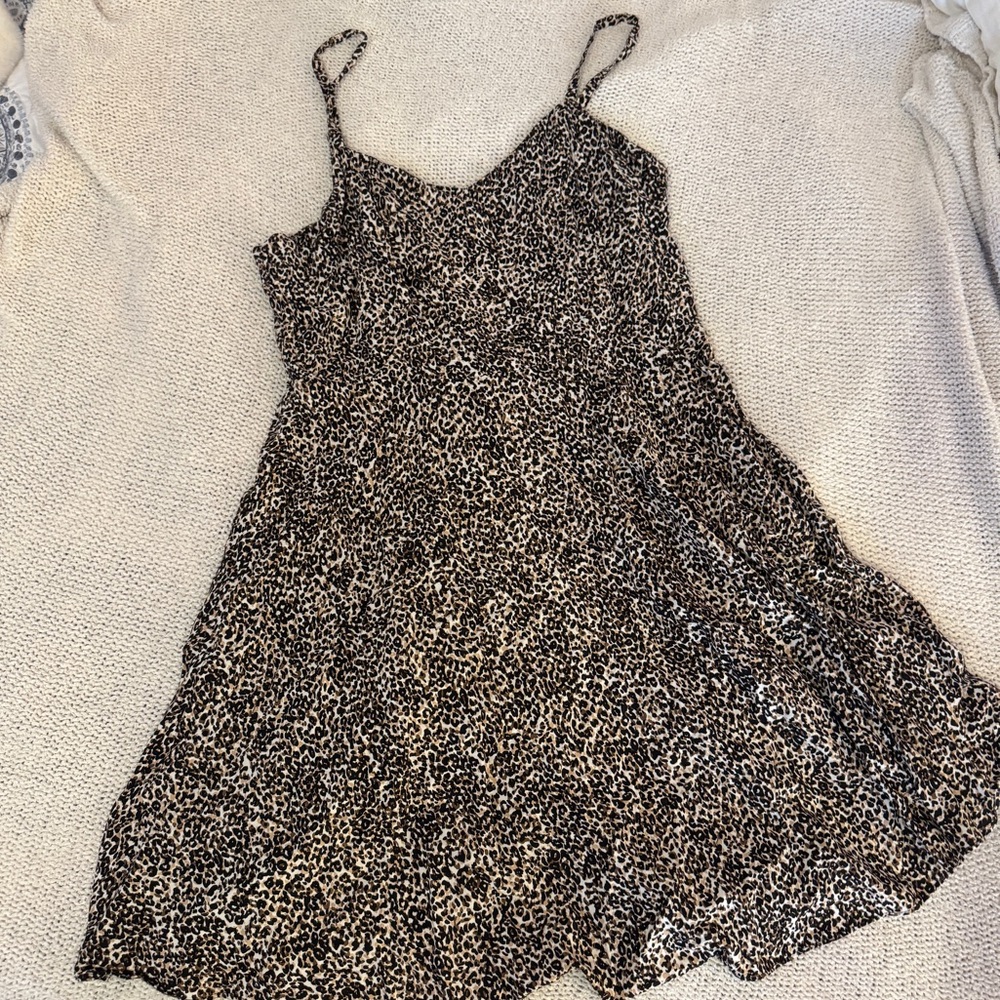 Old Navy cheetah print fit & flare cami dress XL TALL